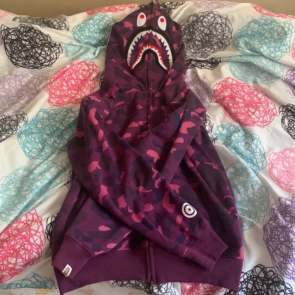 Purple Camo Bape Hoodie
